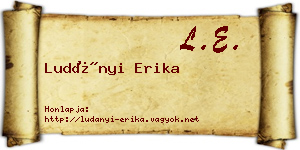 Ludányi Erika névjegykártya